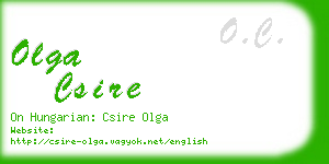 olga csire business card